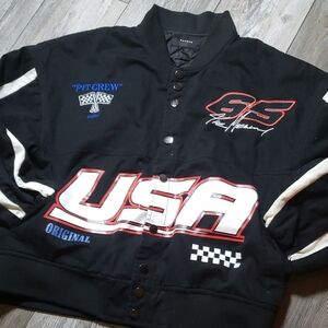 PacSun | NASCAR Style USA Pit Crew Racing Jacket 100% Cotton Exterior